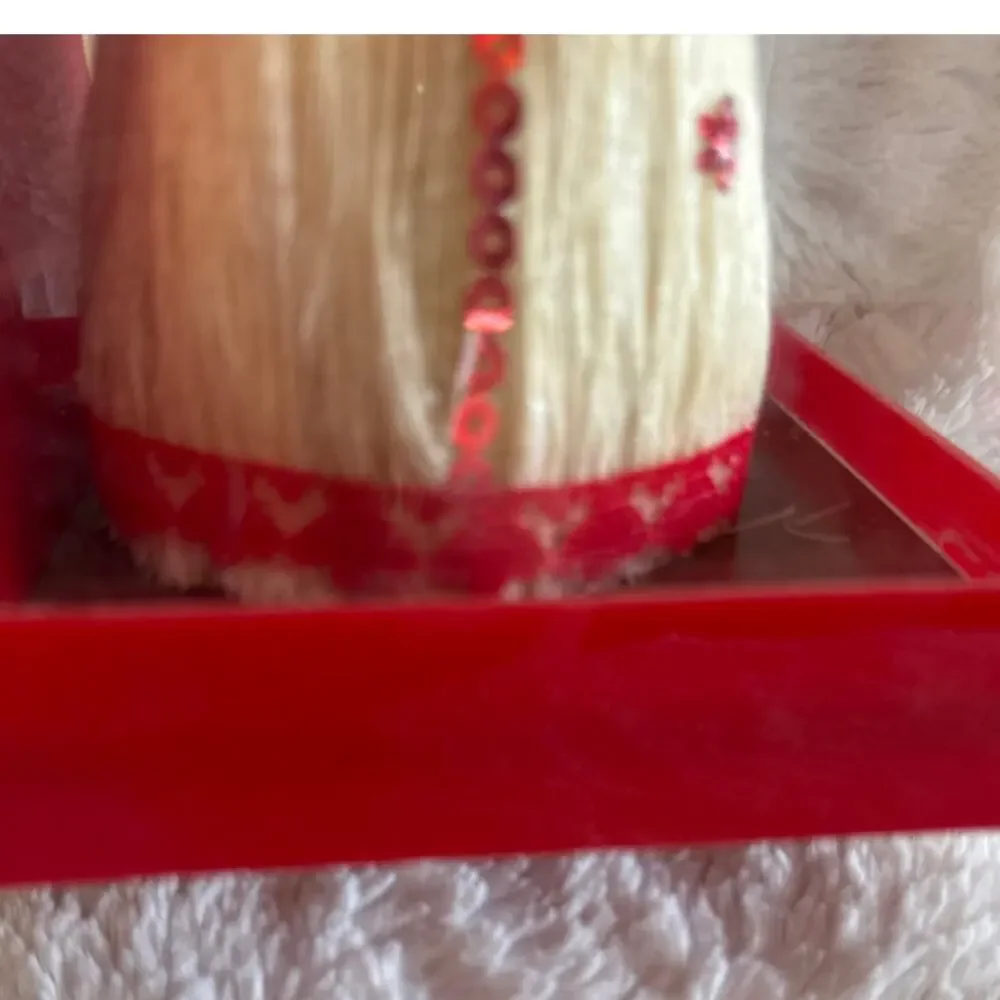 UNITY Native Corn Husk Angel Pine Cut Handmade Folk Art w/case small crack
